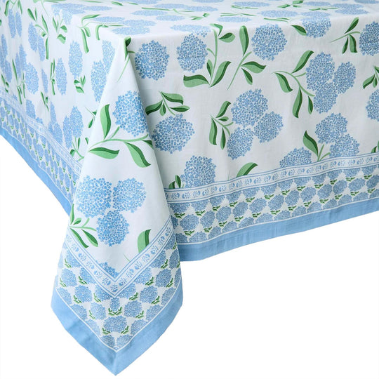 Hydrangea Block Print Tablecloth-Home/Giftware-Kevin's Fine Outdoor Gear & Apparel