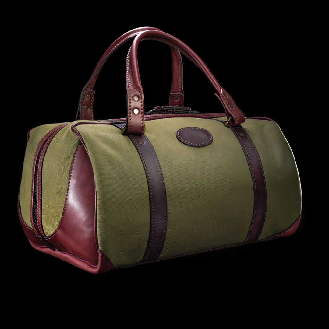Canvas and Leather Shooting Party Holdall-Luggage-Green-Kevin's Fine Outdoor Gear & Apparel