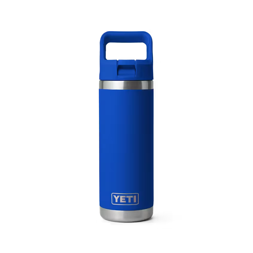 YETI 18 oz Rambler Water Bottle with Color-Matched Straw Cap-Hunting/Outdoors-Royal Blue-Kevin's Fine Outdoor Gear & Apparel