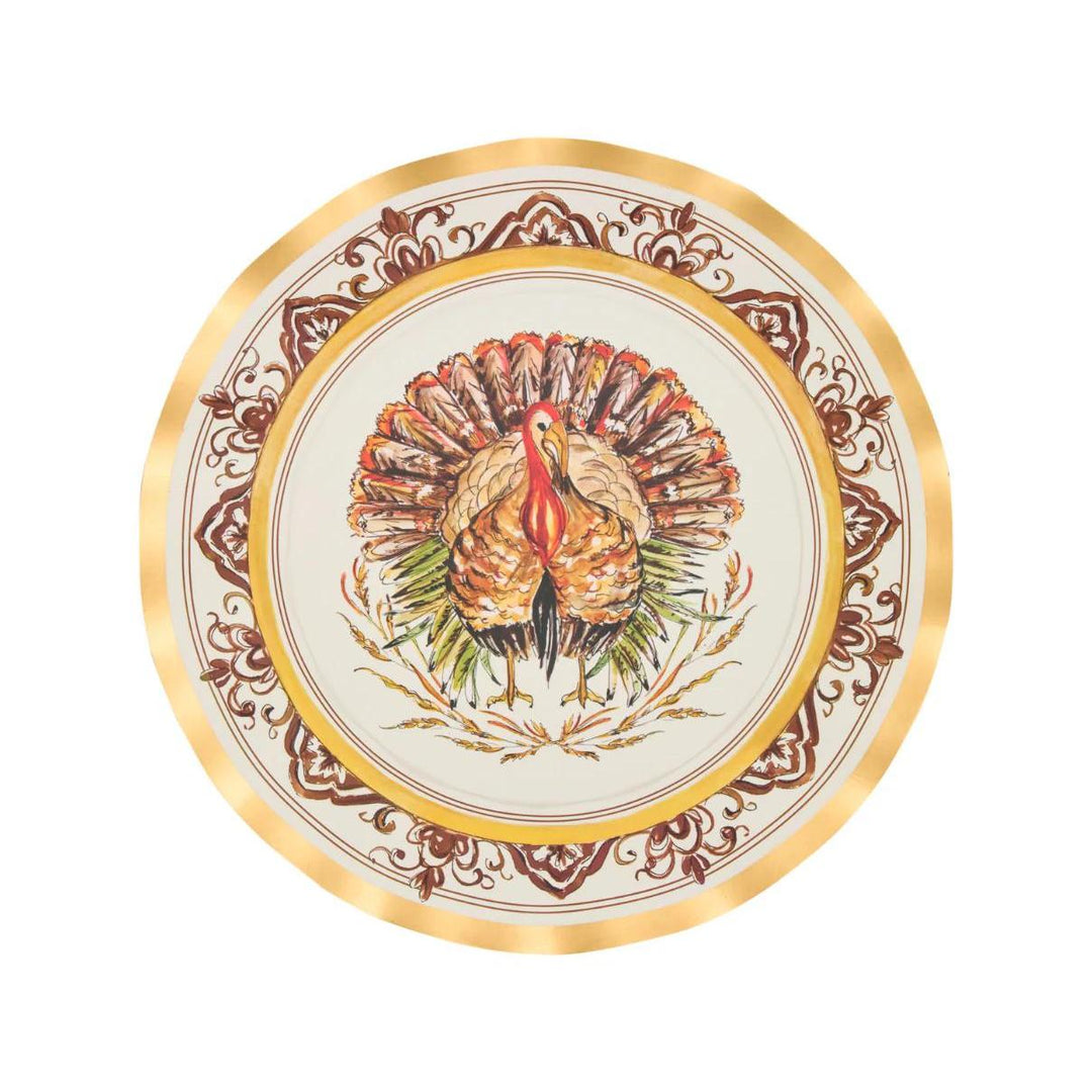 Sophistiplate Turkey & Gourds Wavy Dinner Plate-Lifestyle-Kevin's Fine Outdoor Gear & Apparel