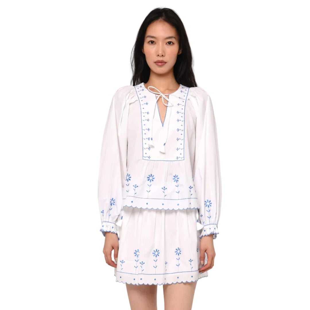 Love The Label Junie Top-Women's Clothing-Margaret Embroidery-XS-Kevin's Fine Outdoor Gear & Apparel