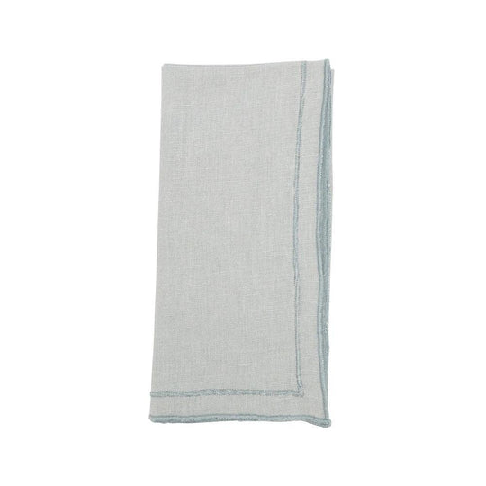 Stonewashed Overlock Border 20" Napkins-Home/Giftware-Blue/Grey-Kevin's Fine Outdoor Gear & Apparel
