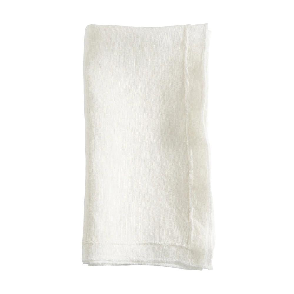 Stonewashed Overlock Border 20" Napkins-Home/Giftware-Ivory-Kevin's Fine Outdoor Gear & Apparel