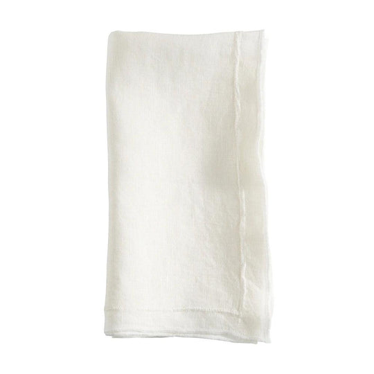 Stonewashed Overlock Border 20" Napkins-Home/Giftware-Ivory-Kevin's Fine Outdoor Gear & Apparel