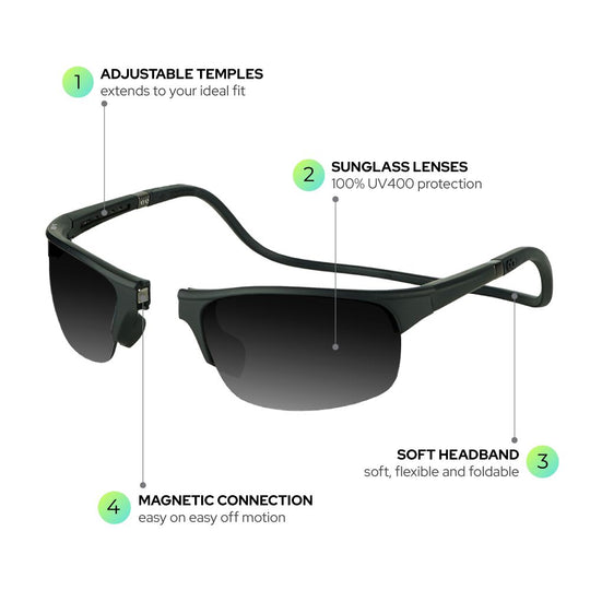 Clic Slastick Sun Harrier Sunglasses-Sunglasses-Black-Black-Kevin's Fine Outdoor Gear & Apparel