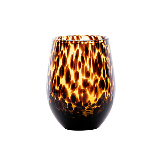 Juliska Puro Stemless Wine Glass-Home/Giftware-Tortoiseshell-Kevin's Fine Outdoor Gear & Apparel