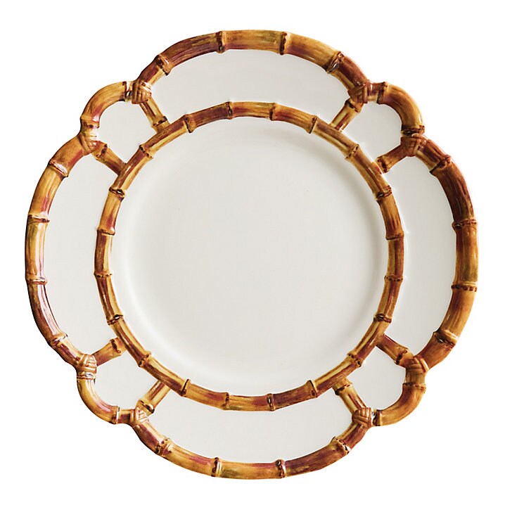 Bamboo Touch Dinner Plates with Bamboo Rim (Set of 4)-Home/Giftware-Natural-Kevin's Fine Outdoor Gear & Apparel