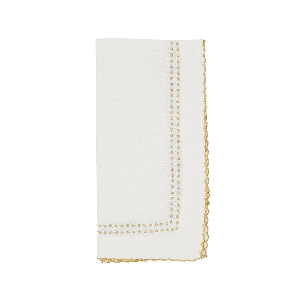 Embroidered Border 18" Napkins-Home/Giftware-Gold-Kevin's Fine Outdoor Gear & Apparel