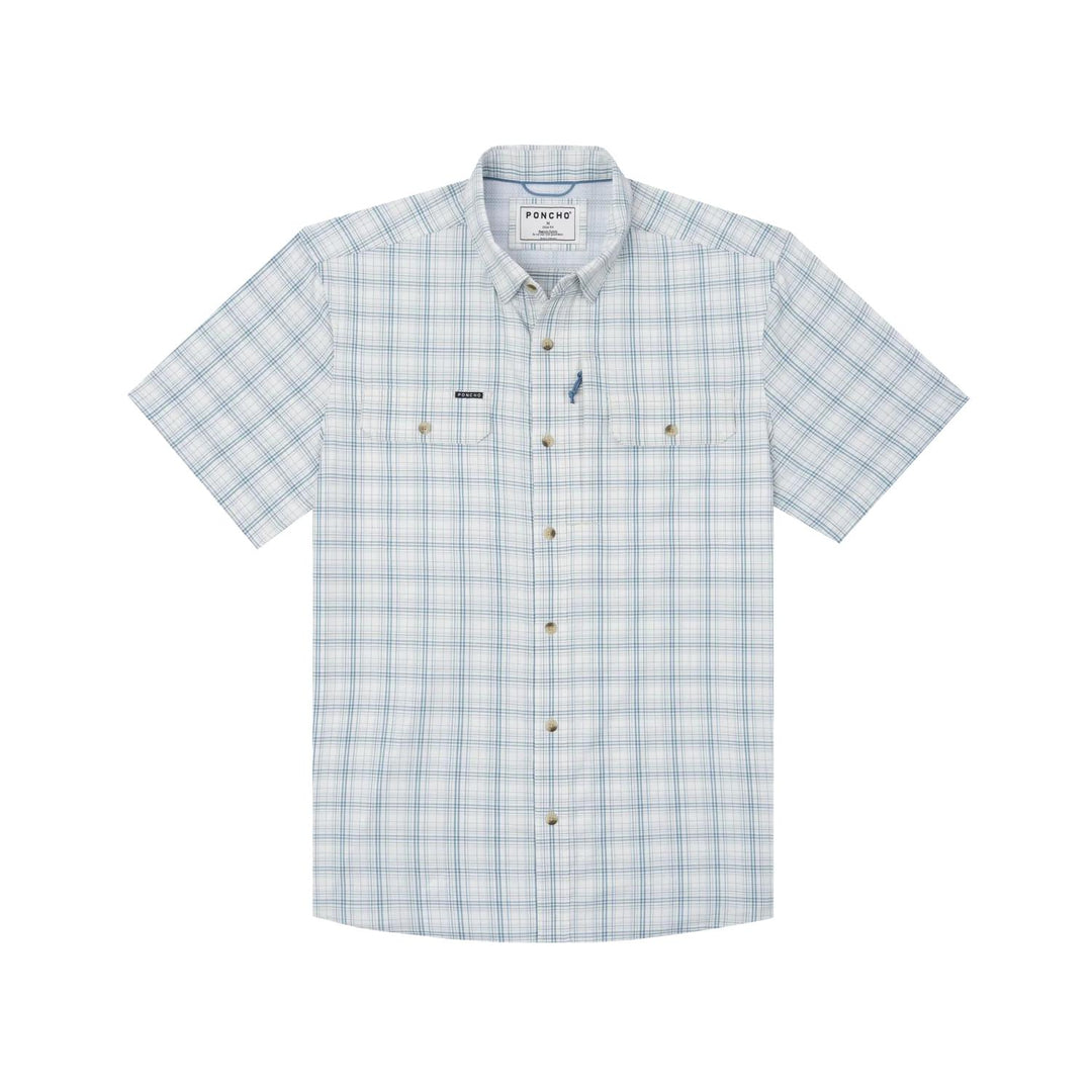 Poncho The End Game Original Short Sleeve Shirt-Men's Clothing-Slate and Silver Plaid-Regular-S-Kevin's Fine Outdoor Gear & Apparel