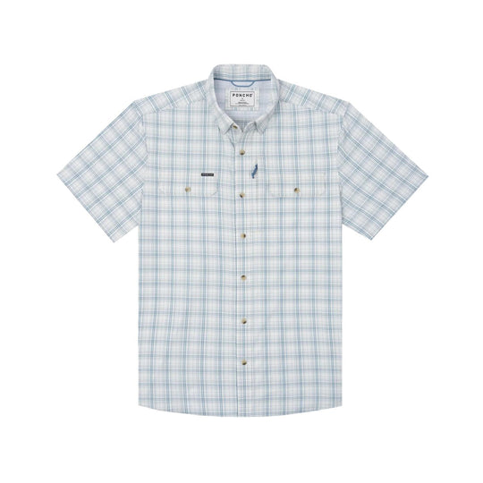 Poncho The End Game Original Short Sleeve Shirt-Men's Clothing-Slate and Silver Plaid-Regular-S-Kevin's Fine Outdoor Gear & Apparel