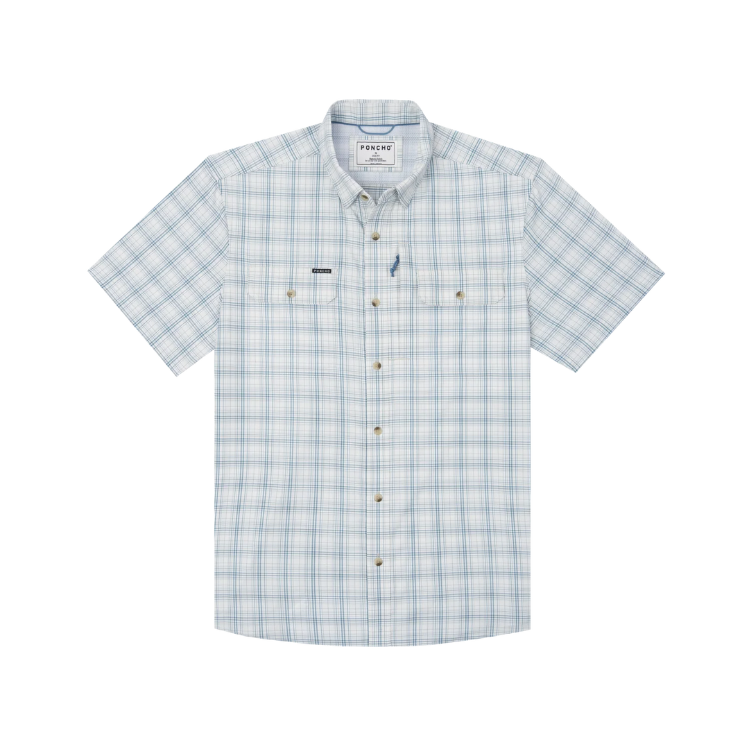 Poncho The End Game Original Short Sleeve Shirt-Men's Clothing-Slate and Silver Plaid-Regular-S-Kevin's Fine Outdoor Gear & Apparel