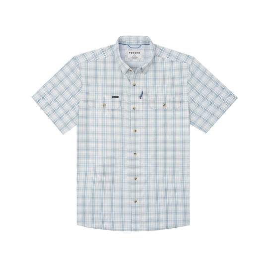 Poncho The End Game Original Short Sleeve Shirt-Men's Clothing-Slate and Silver Plaid-Regular-S-Kevin's Fine Outdoor Gear & Apparel