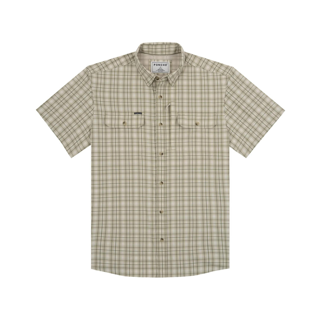 Poncho The Everglades Original Short Sleeve Shirt-Men's Clothing-Green And Tan Plaid-Regular-M-Kevin's Fine Outdoor Gear & Apparel