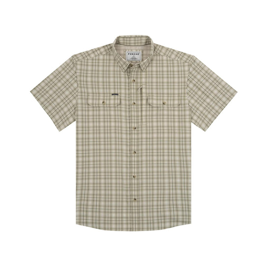 Poncho The Everglades Original Short Sleeve Shirt-Men's Clothing-Green And Tan Plaid-Regular-M-Kevin's Fine Outdoor Gear & Apparel