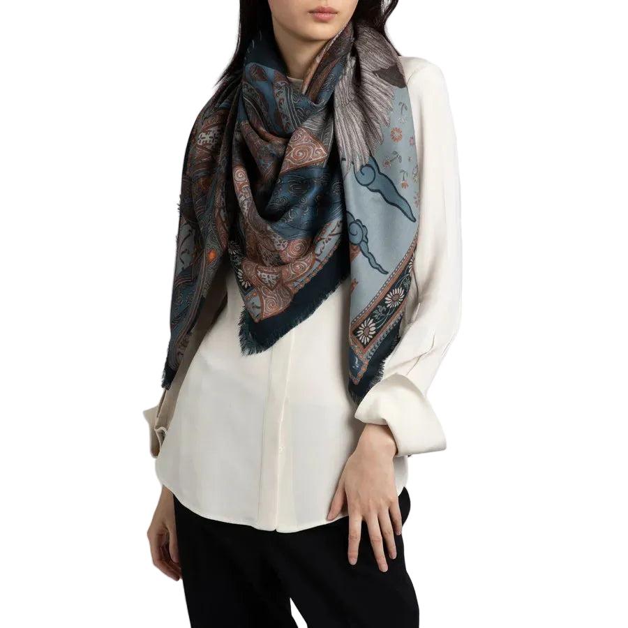 Sabina Savage The Song Deer 53" Wool/Silk Scarf