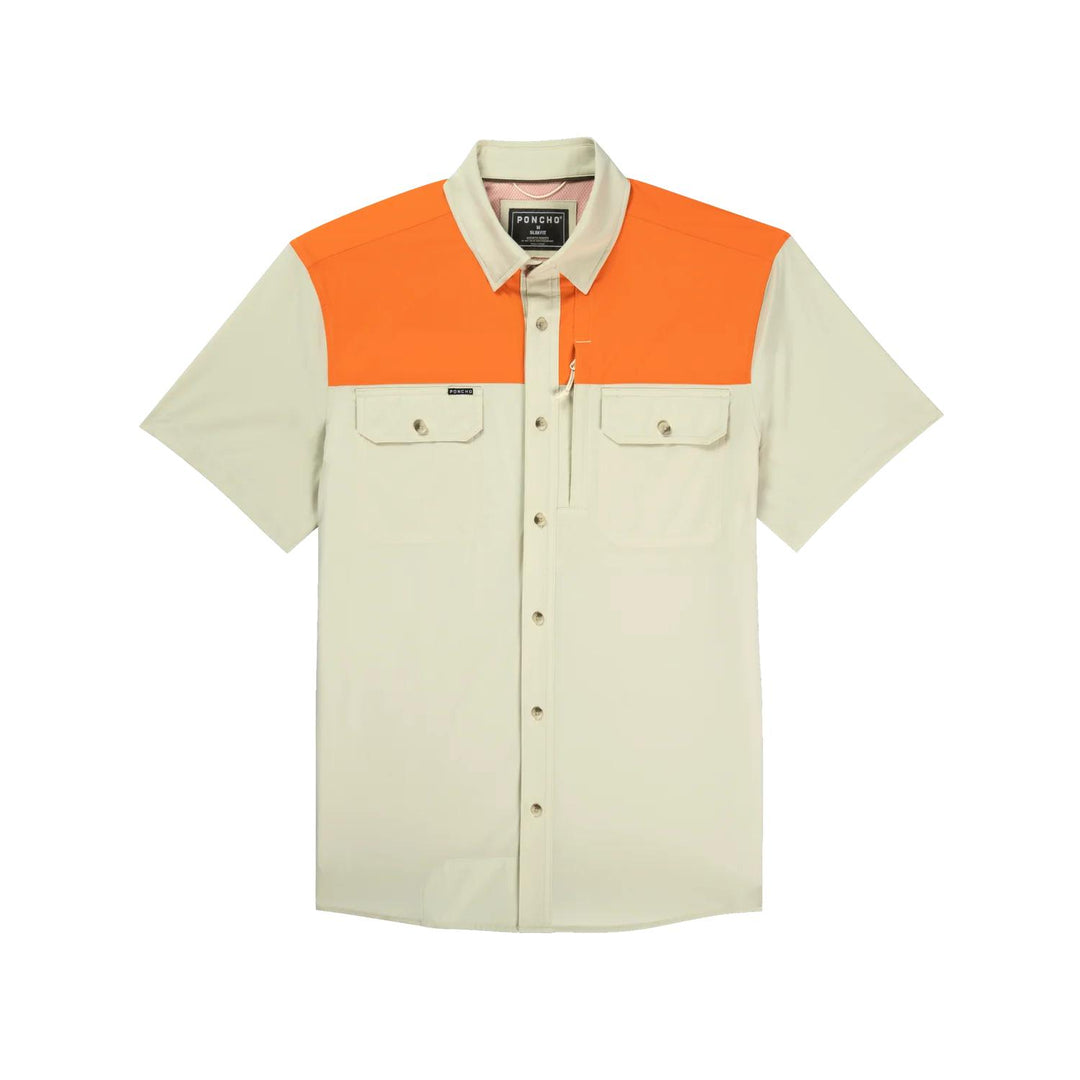 Poncho The Thomasville Tuff-Thread Short Sleeve Shirt-Men's Clothing-Tan With Blaze Patch-Regular-S-Kevin's Fine Outdoor Gear & Apparel