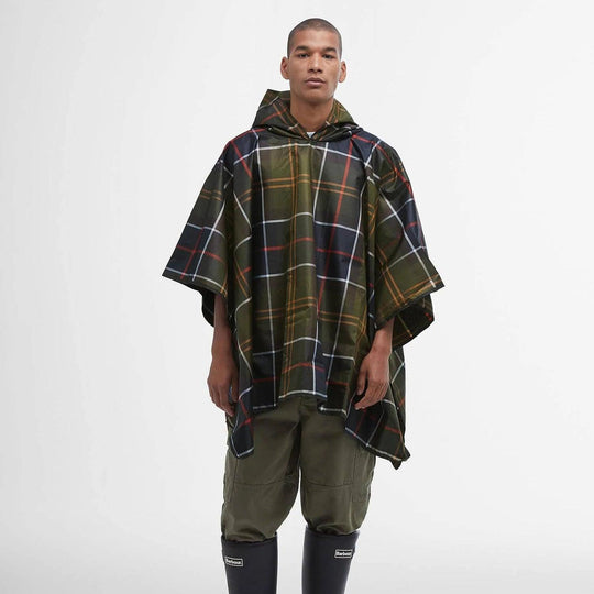 Barbour Tartan Showerproof Poncho-Women's Accessories-Kevin's Fine Outdoor Gear & Apparel