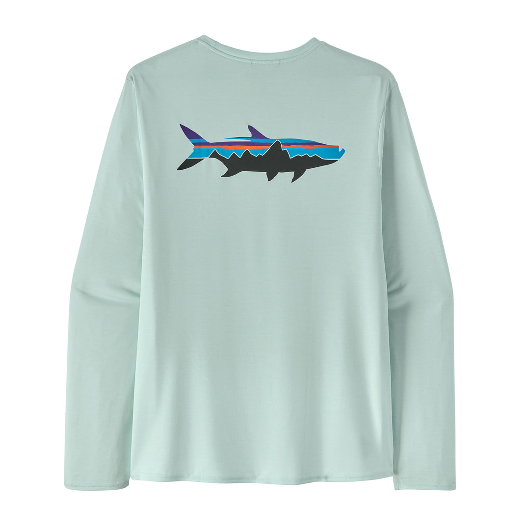 Patagonia Men's Long Sleeve Cap Cool Daily Waters Graphic Shirt-Men's Clothing-Fitz Roy Tarpon: Wispy Green X-Dye-S-Kevin's Fine Outdoor Gear & Apparel