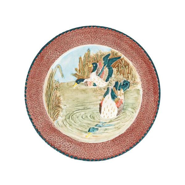 Vietri Wildlife Wall Plate-Home/Giftware-Mallards Swimming-Kevin's Fine Outdoor Gear & Apparel