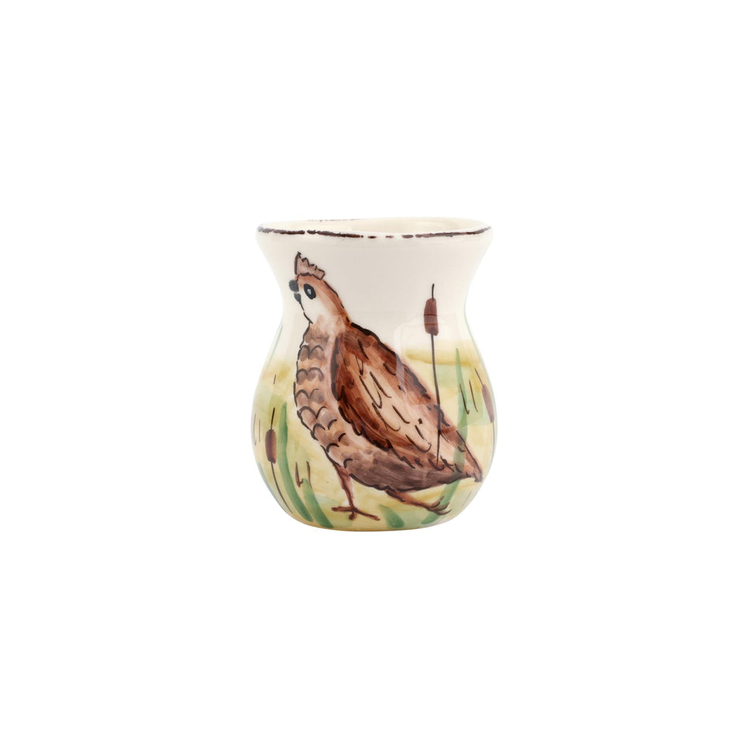 Vietri Wildlife Quail Bud Vase-Lifestyle-Kevin's Fine Outdoor Gear & Apparel