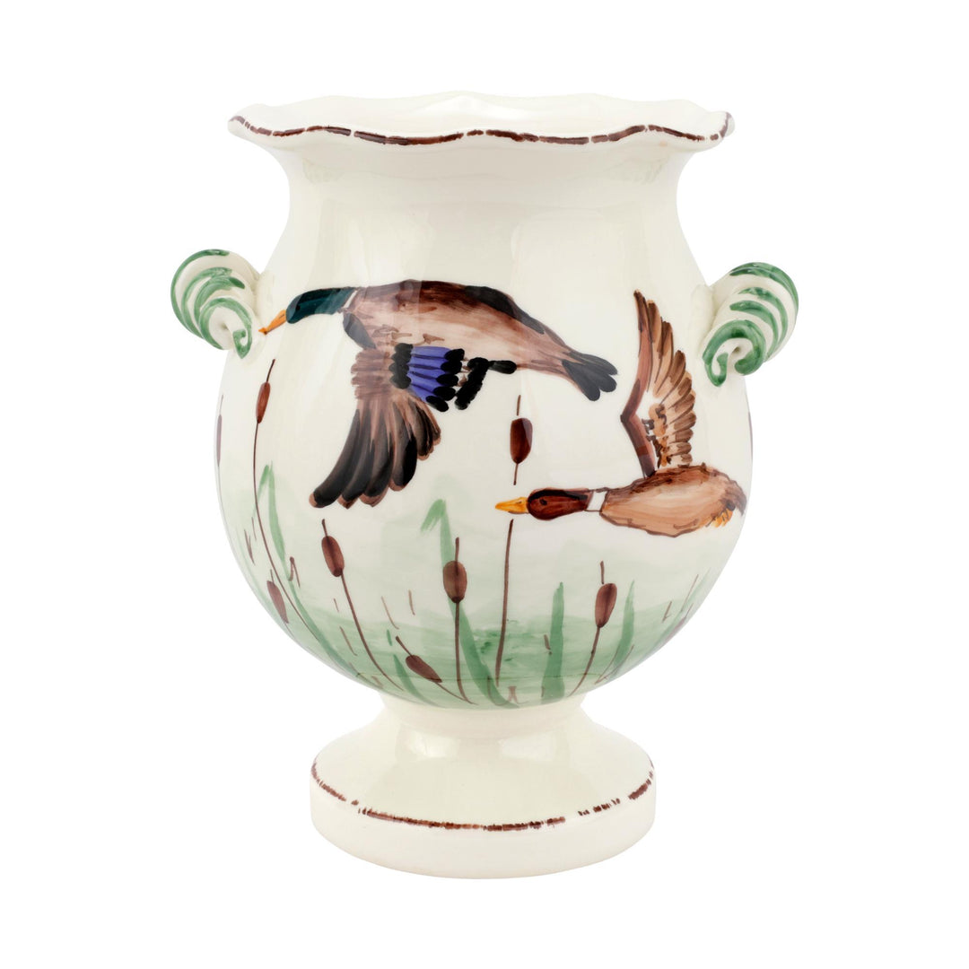 Vietri Wildlife Mallard Handled Cachepot-Lifestyle-Kevin's Fine Outdoor Gear & Apparel