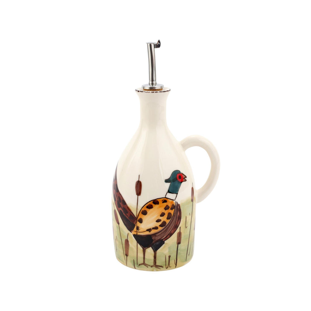 Vietri Wildlife Pheasant Handled Olive Oil Bottle-Lifestyle-Kevin's Fine Outdoor Gear & Apparel
