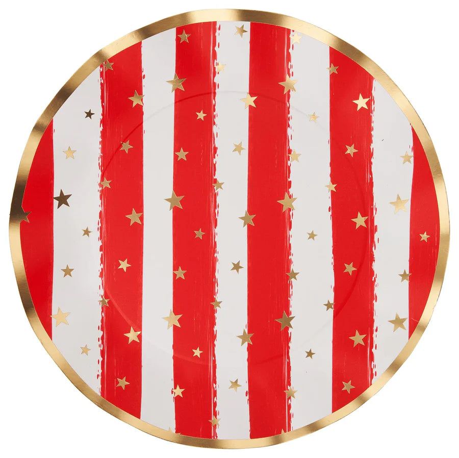 Sophistiplate Wavy Dinner Plate Patriotic Confetti-Home/Giftware-Red and White-Kevin's Fine Outdoor Gear & Apparel