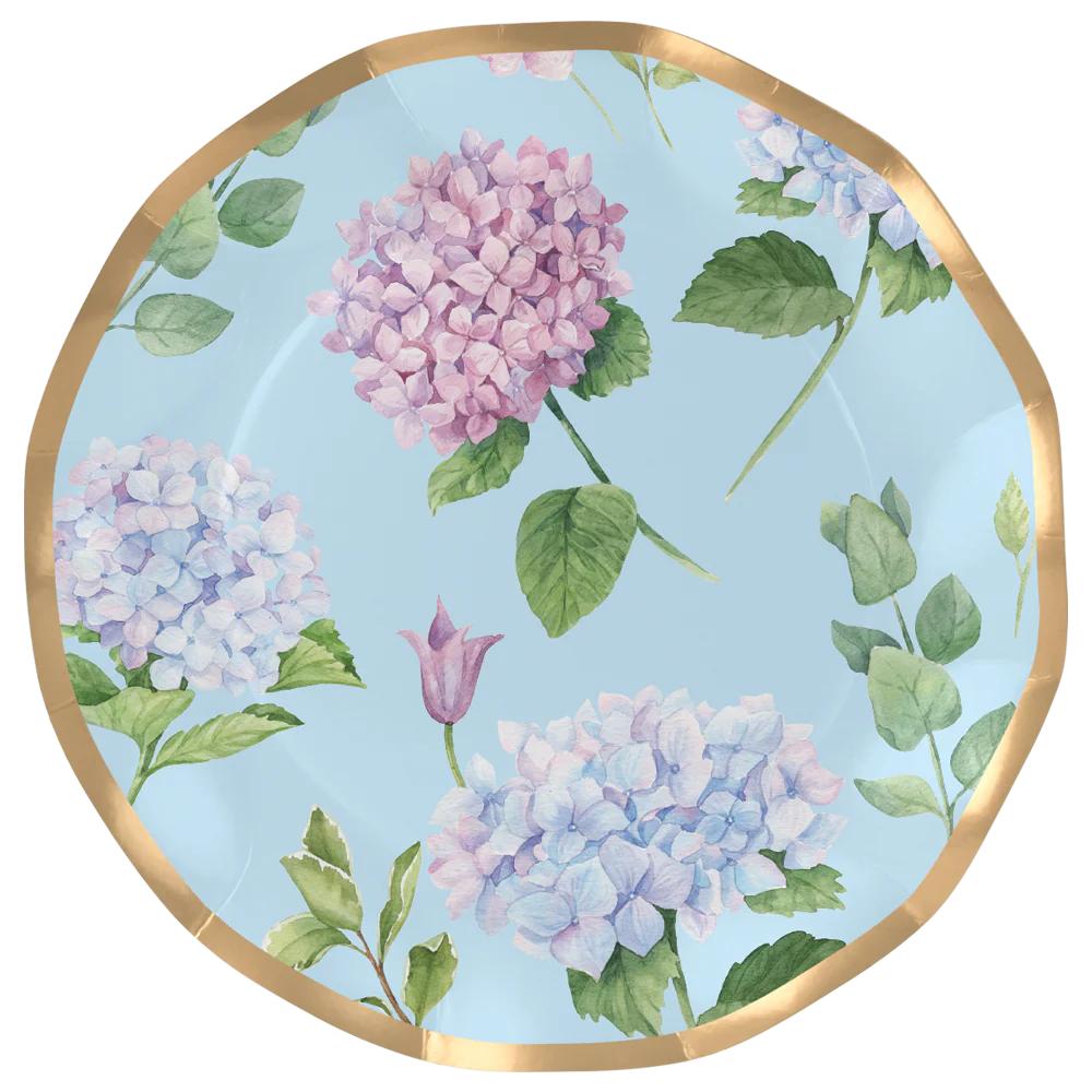 Sophistiplate Hydrangeas Wavy Dinner Plates-Home/Giftware-Kevin's Fine Outdoor Gear & Apparel