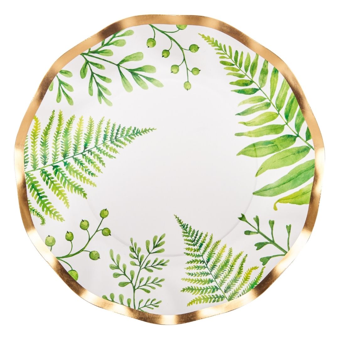 Sophistiplate Wavy Salad Plate Fern & Foliage-Lifestyle-ONE SIZE-Kevin's Fine Outdoor Gear & Apparel