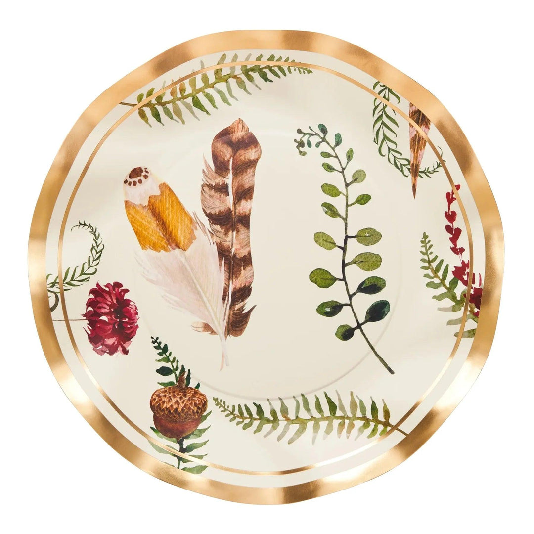 Sophistiplate Feather Grove Wavy Salad Plates-Home/Giftware-Kevin's Fine Outdoor Gear & Apparel
