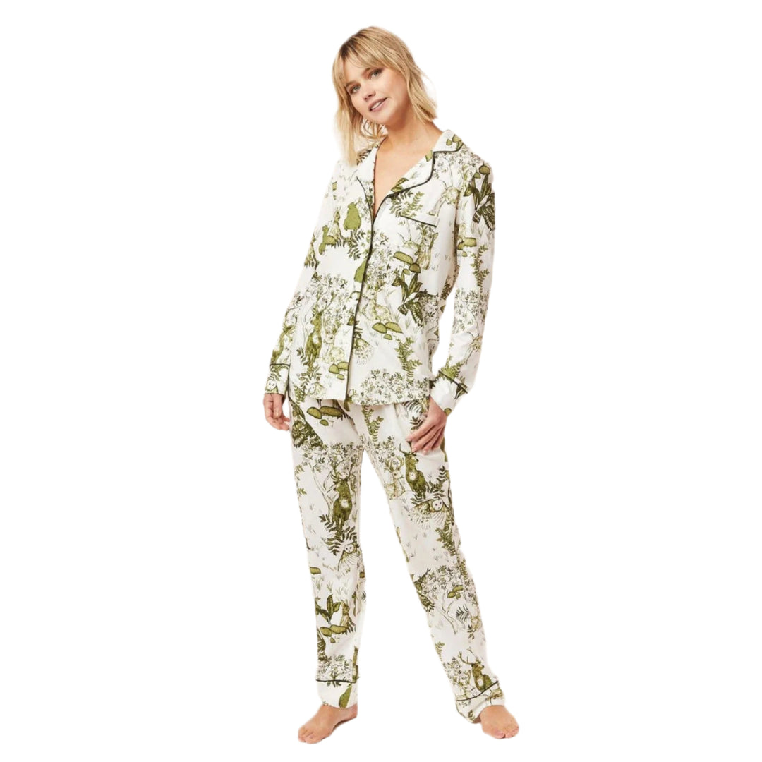 The Cat's Woodside Pima Knit Long Sleeve Pajama-Women's Clothing-White-XS-Kevin's Fine Outdoor Gear & Apparel