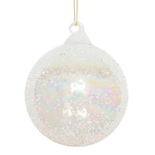 100 MM Glass Beaded Ball Ornament-Home/Giftware-White-Kevin's Fine Outdoor Gear & Apparel