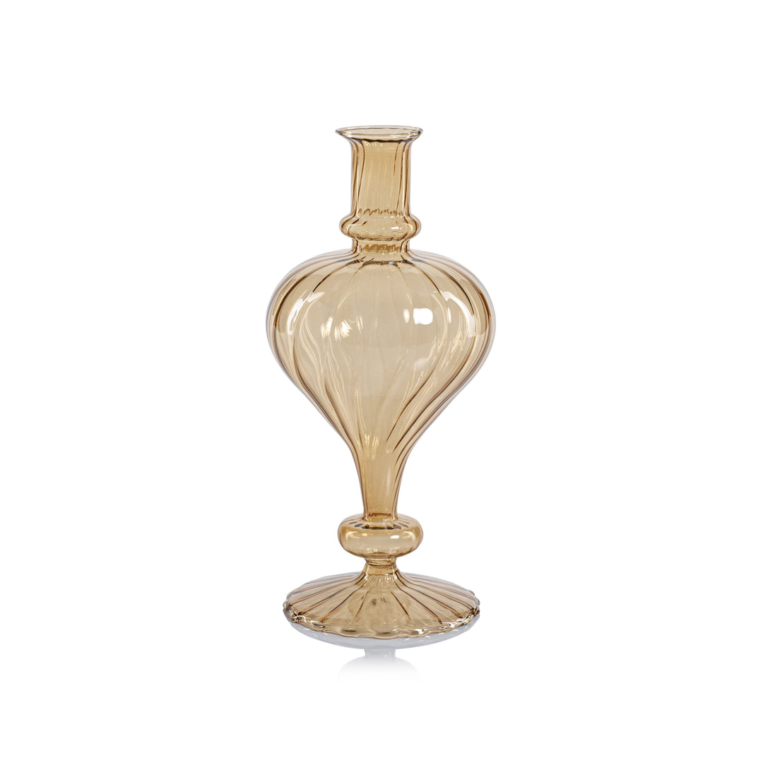 Venetian Spiral Vase Ornaments-Home/Giftware-Turnip Shape/Light Amber 4"-Kevin's Fine Outdoor Gear & Apparel