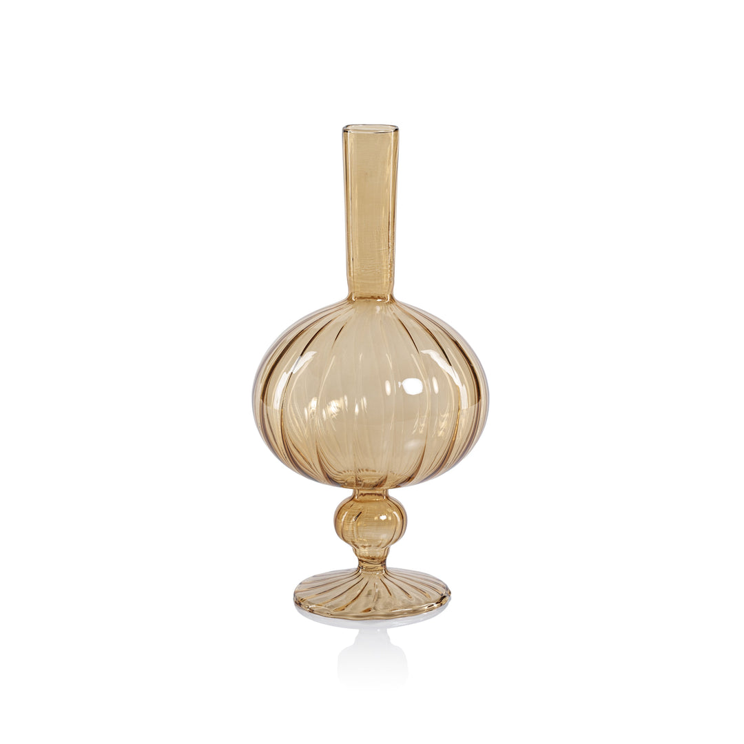 Venetian Spiral Vase Ornaments-Home/Giftware-LookingOnion Shape/Light Amber 4"-Kevin's Fine Outdoor Gear & Apparel