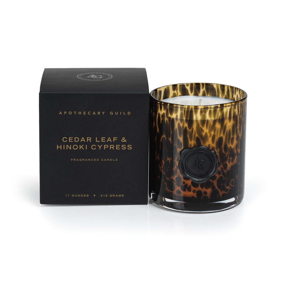 Apothecary Guild Opal 1 Wick Glass Fragranced Candle Jar-Home/Giftware-Cedar Leaf & Hinoki Cypress-Kevin's Fine Outdoor Gear & Apparel
