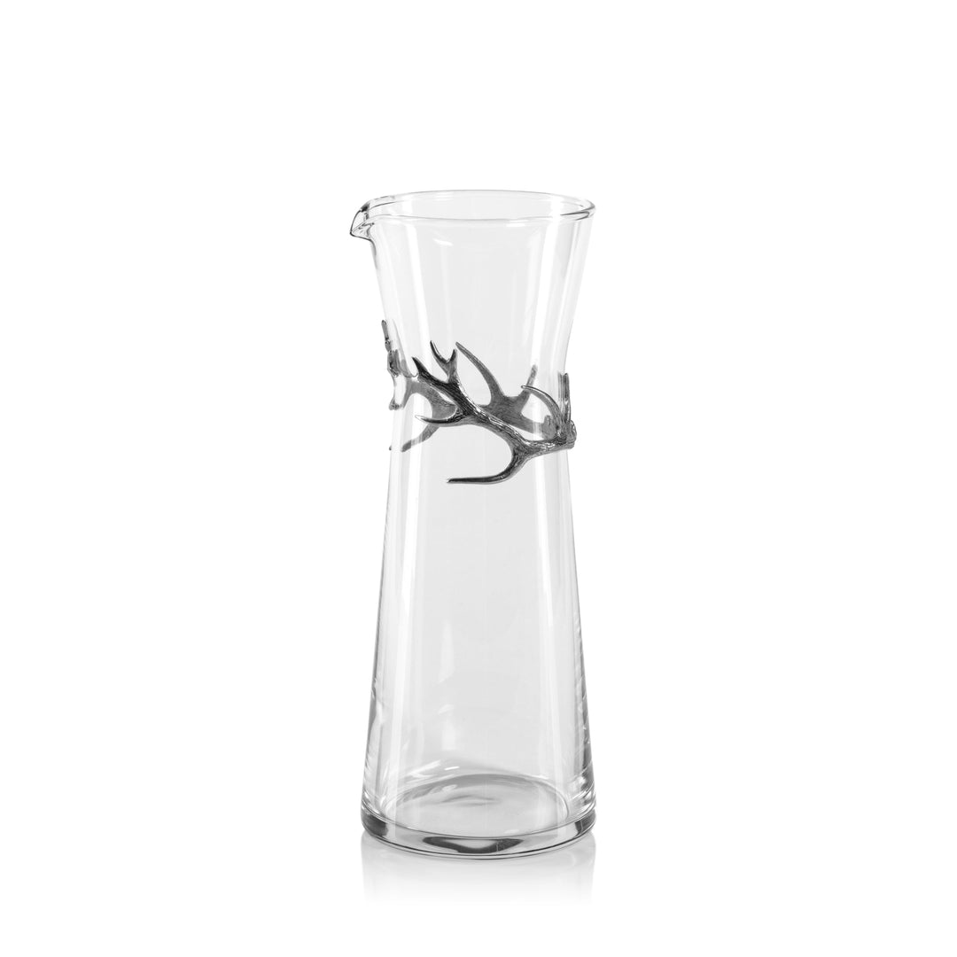 Davos Glass Carafe w/ Pewter Antler-Home/Giftware-Kevin's Fine Outdoor Gear & Apparel