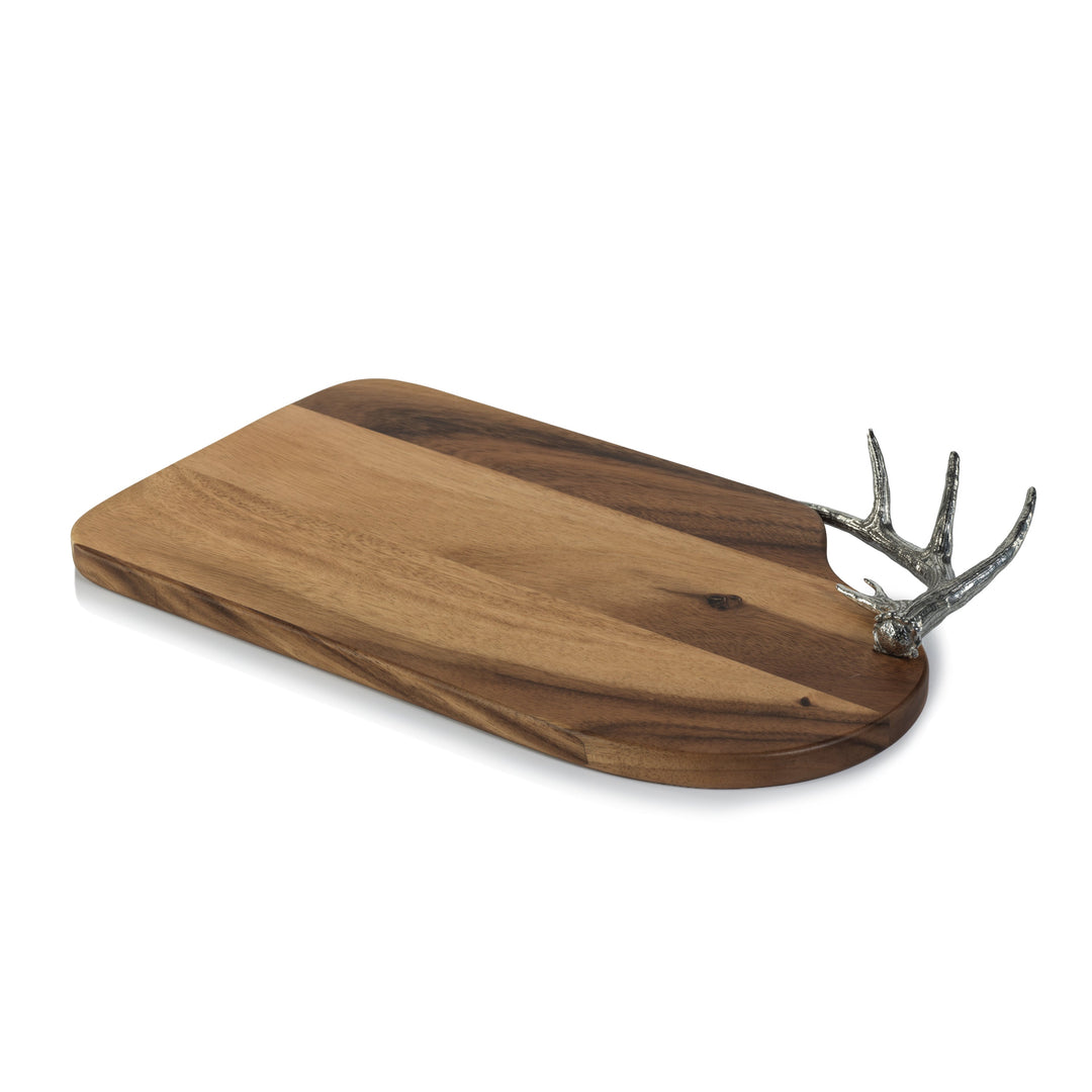 Davos Cheese and Charcuterie Board with Pewter Antler Handle-Home/Giftware-Kevin's Fine Outdoor Gear & Apparel