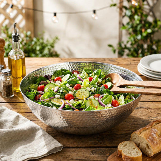 19.5" Hammered Round Salad Bowl/Beverage Tub-Home/Giftware-Kevin's Fine Outdoor Gear & Apparel