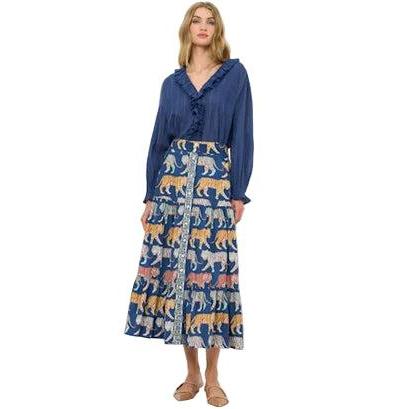 Oliphant Button Front Skirt-Women's Clothing-Raj Navy-XS-Kevin's Fine Outdoor Gear & Apparel