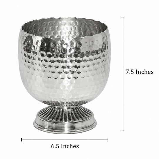 Hammered Pedestal Wine Chillers-Home/Giftware-7" x 6 1/2"-Kevin's Fine Outdoor Gear & Apparel