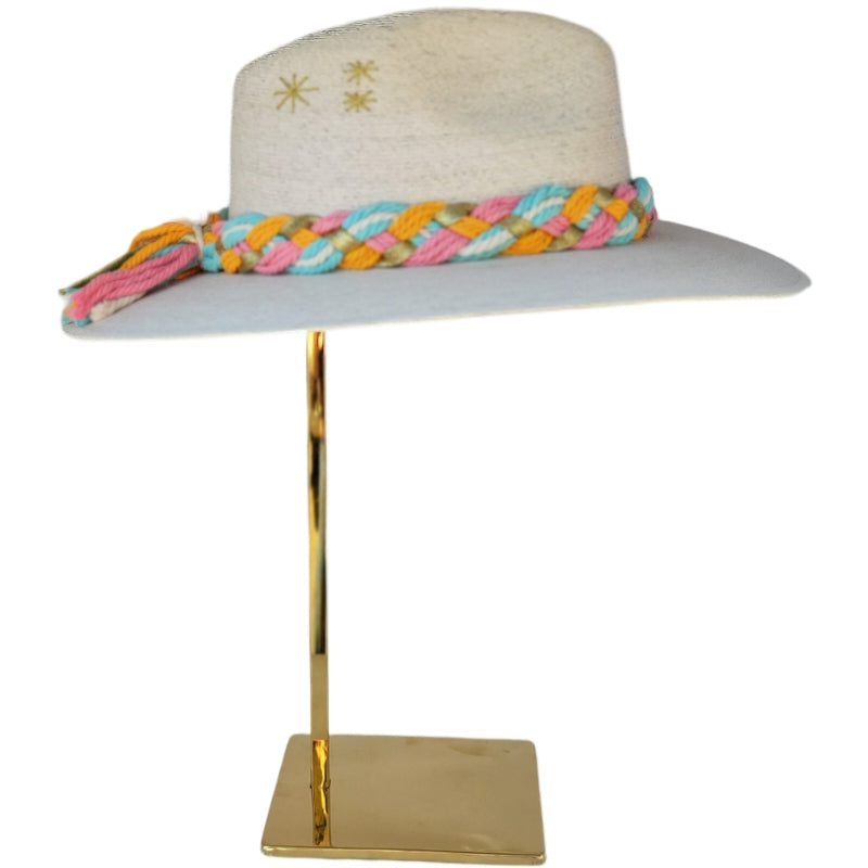 Baldiz White Palm Hat-Women's Accessories-PINK/LIGHT BLUE/ORANGE/GOLD BAND/GOLD BURST-ONE SIZE-Kevin's Fine Outdoor Gear & Apparel
