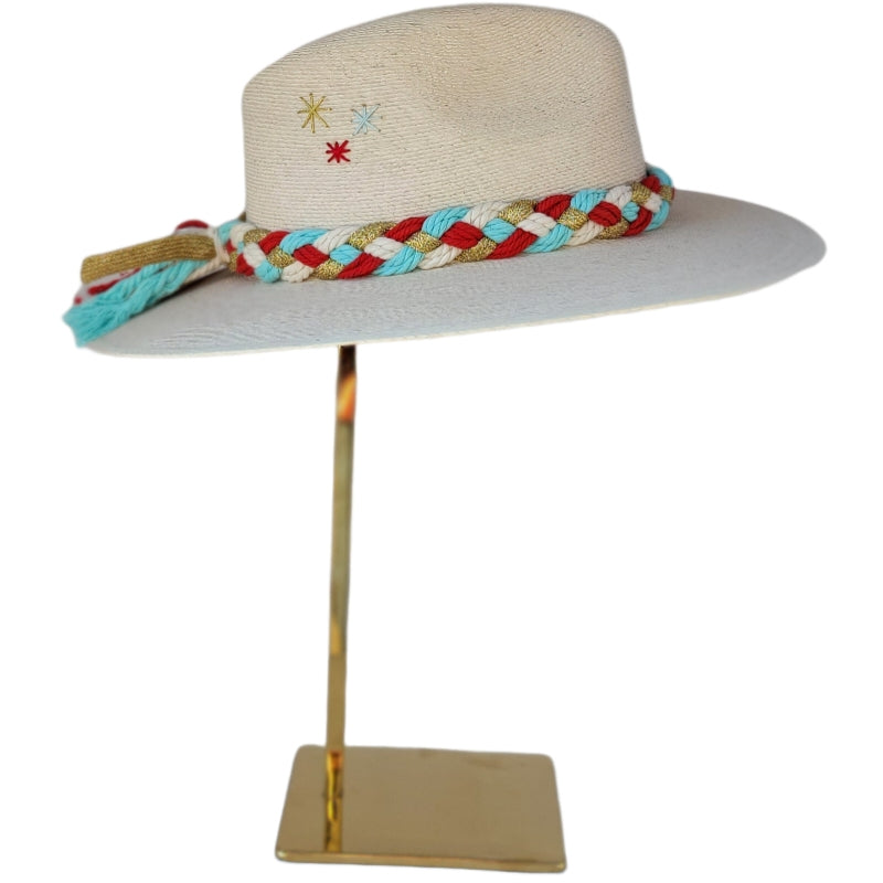 Baldiz White Palm Hat-Women's Accessories-RED/WHITE/LIGHT BLUE/GOLD BAND/GOLD BURST-ONE SIZE-Kevin's Fine Outdoor Gear & Apparel