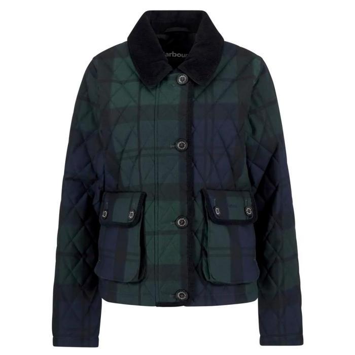 Barbour Loudon Quilt Jacket-Women's Clothing-Blackwatch Tartan-US 2/UK 6-Kevin's Fine Outdoor Gear & Apparel