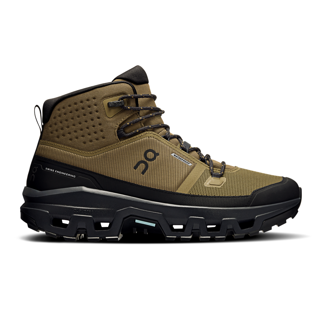 On Running Men's Cloudrock Mid WP Boots-Footwear-Hunter | Black-8-Kevin's Fine Outdoor Gear & Apparel