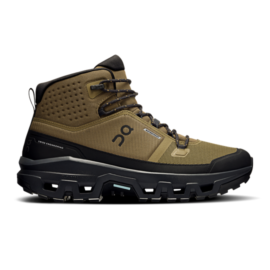 On Running Men's Cloudrock Mid WP Boots-Footwear-Hunter | Black-8-Kevin's Fine Outdoor Gear & Apparel