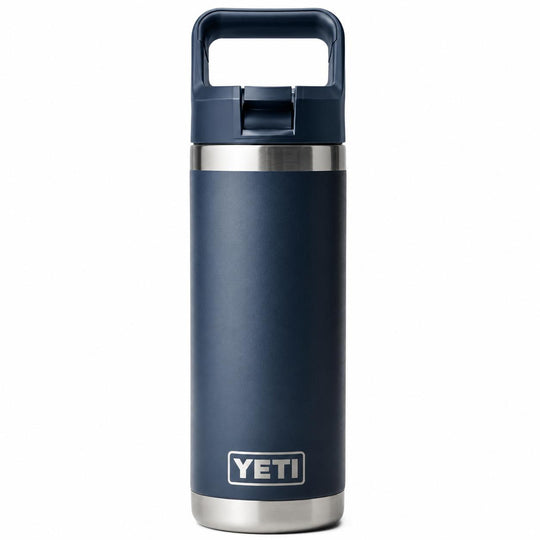 YETI 18 oz Rambler Water Bottle with Color-Matched Straw Cap-Hunting/Outdoors-Navy-Kevin's Fine Outdoor Gear & Apparel