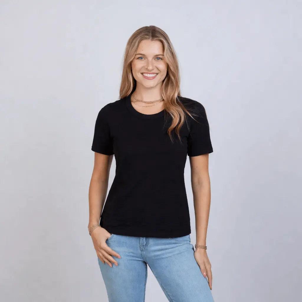 Erin Gray Saturday Short-Sleeve Tee-Women's Clothing-Black-XS-Kevin's Fine Outdoor Gear & Apparel