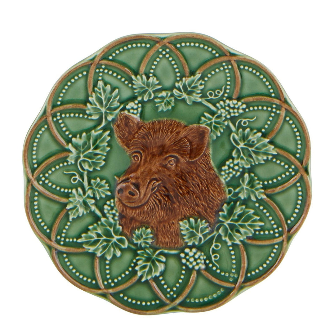 Bordallo Bread and Butter Plate-Home/Giftware-Green/Brown Boar-Kevin's Fine Outdoor Gear & Apparel