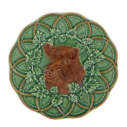 Bordallo Bread and Butter Plate-Home/Giftware-Green/Brown Boar-Kevin's Fine Outdoor Gear & Apparel