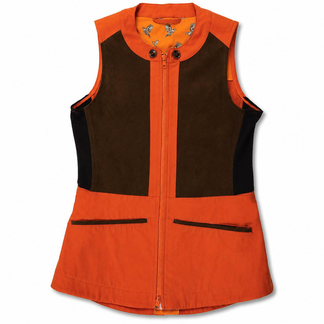 Kevin's Finest Balmoral Women's Shooting Vest-Women's Clothing-Blaze/Chocolate-XS-Kevin's Fine Outdoor Gear & Apparel